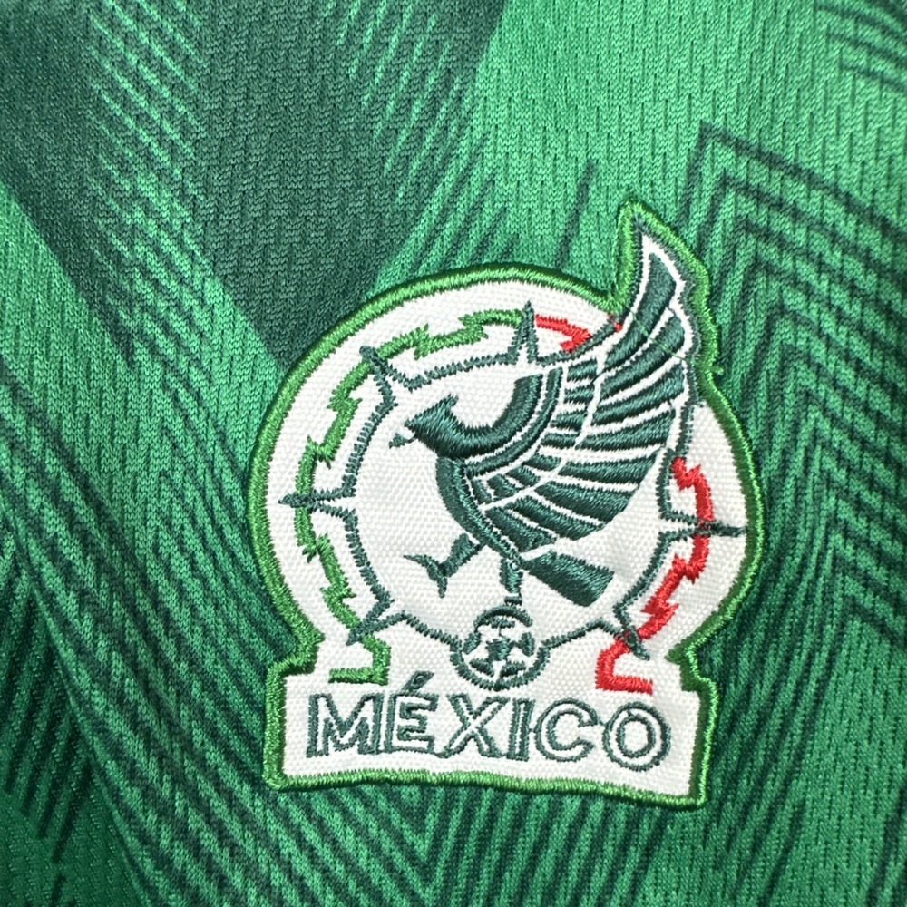 Adidas Mexico Soccer Jersey Kids Green Red Stripes Official Team Logo M - Picture 4 of 5